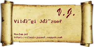 Világi József névjegykártya
